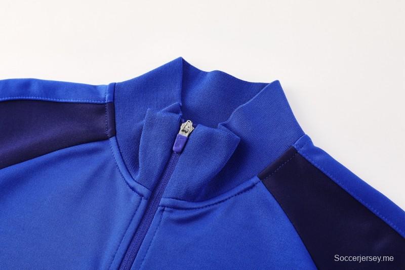 2025 جاكيت نايك أزرق/بحري بسحاب كامل + بنطلون طويل