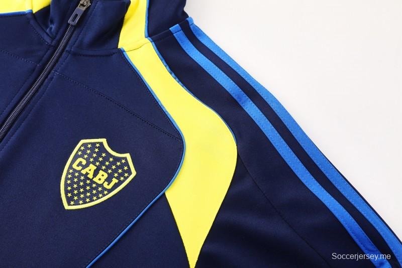 25/26 بوكا جونيورز بوكا جونيورز جاكيت بسحاب كامل باللون الكحلي + بنطلون طويل