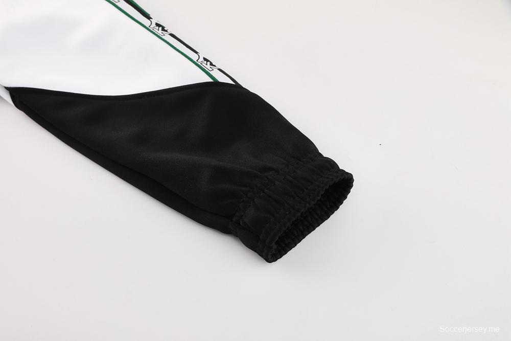 25/26 ريال بيتيس أبيض/أسود/أخضر جاكيت بسحاب كامل + بنطلون طويل