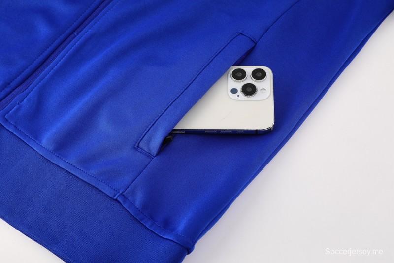 2025 جاكيت نايك أزرق/بحري بسحاب كامل + بنطلون طويل