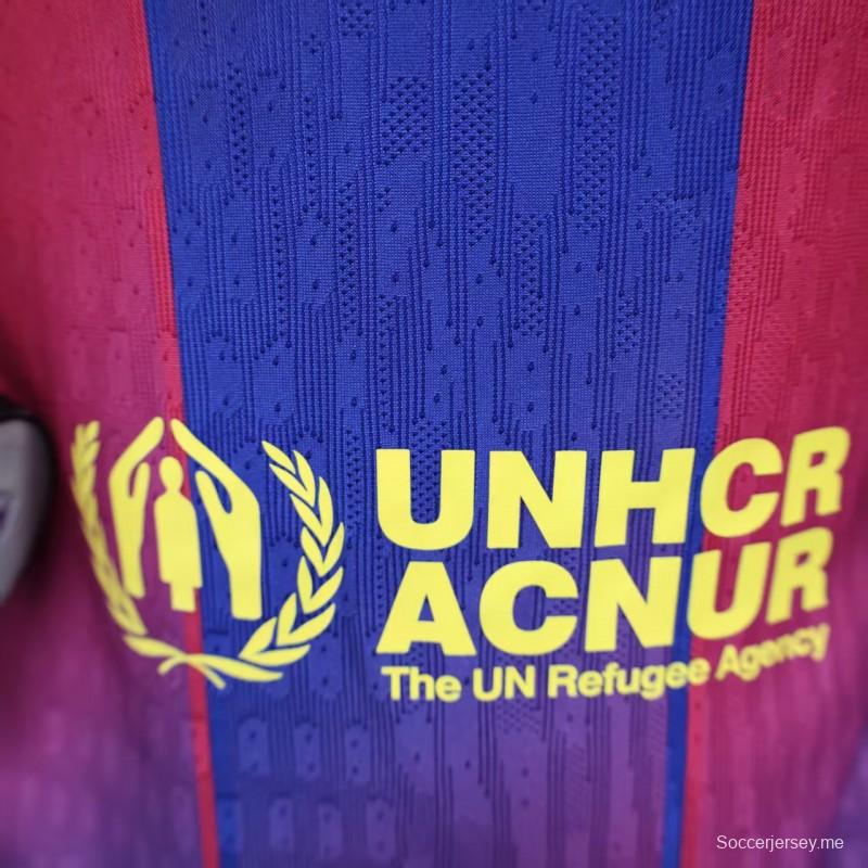 إصدار اللاعب 25/26 قميص برشلونة الأساسي بدون راعي