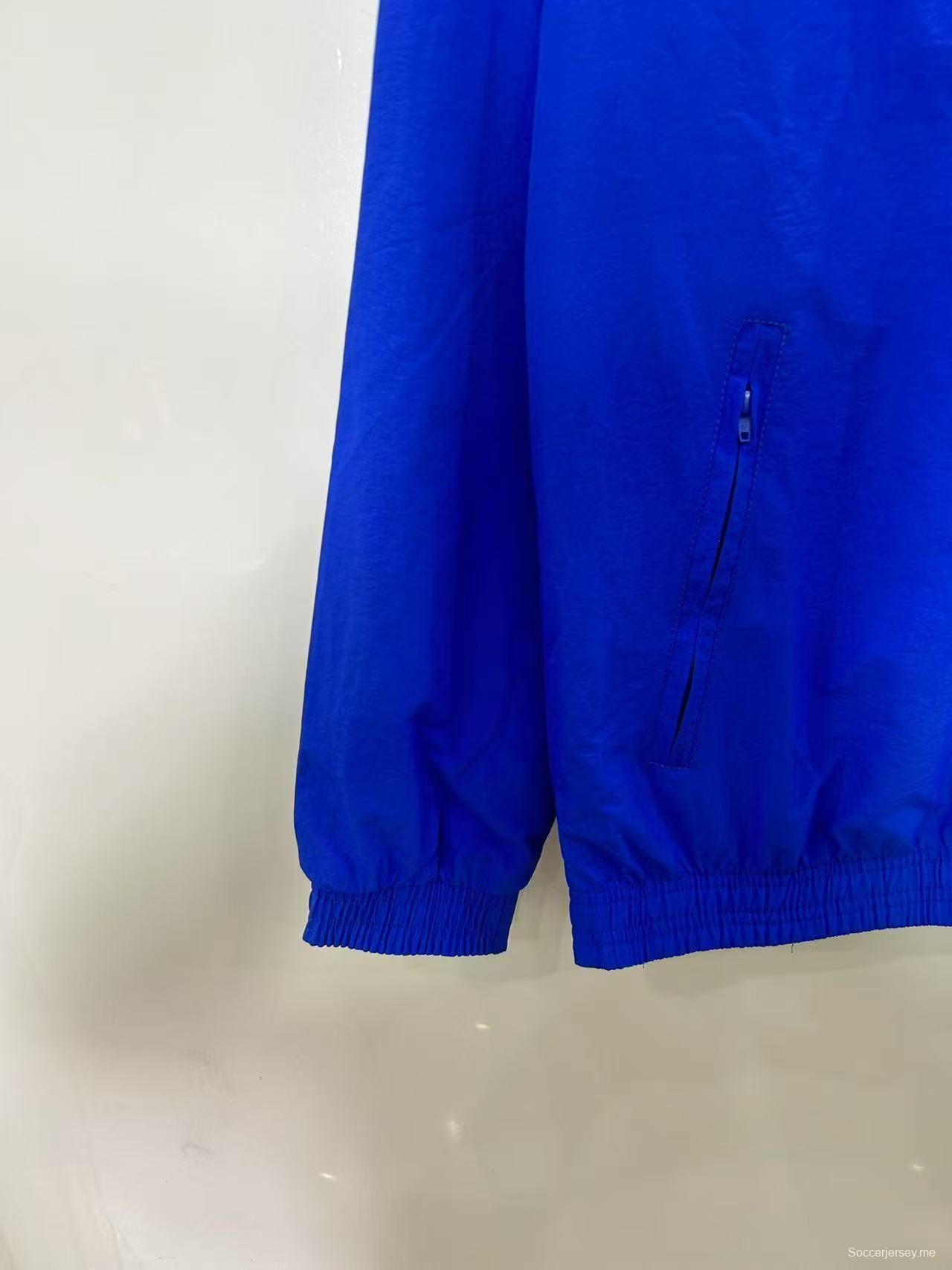 25/26 كلوب أمريكا بلون أزرق داكن مع سترة واقية من الرياح مستوحاة من نقوش هندسية مستوحاة من الأزتيك