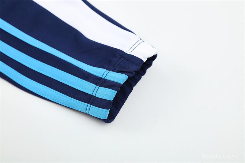 Retro 09/10 Real Madrid Royal Blue Half Zipper Jacket