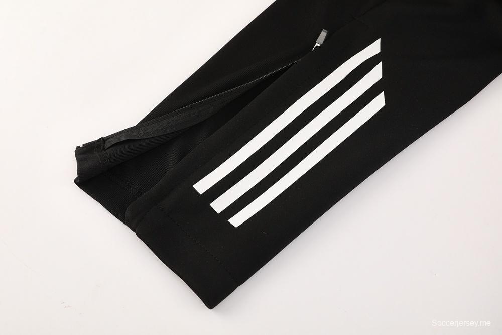 2025 أديداس 2025 جاكيت أديداس أسود بسحاب كامل + بنطلون طويل