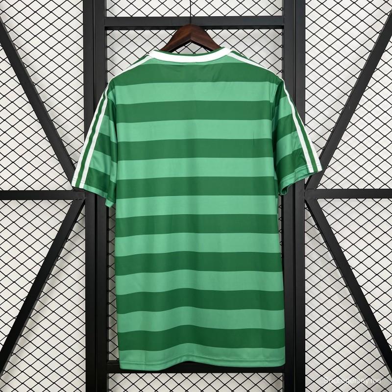 1984 ريترو ألمانيا 1984 جيرسي أخضر اللون أخضر