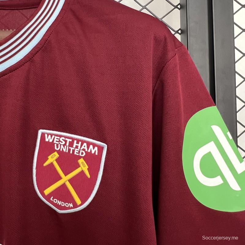 25/26 قميص وست هام يونايتد هوم جيرسي