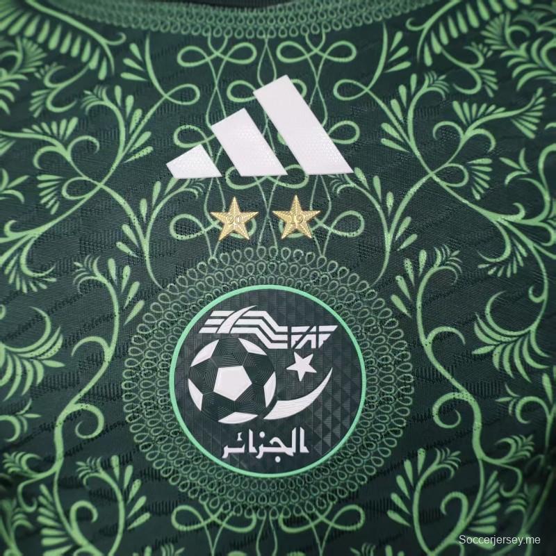 إصدار اللاعب 2025 قميص الجزائر الأخضر 2025