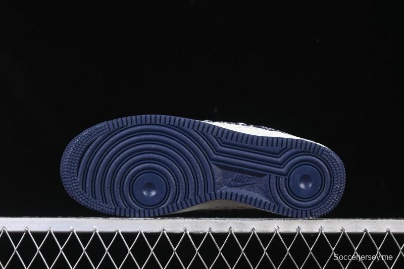 حذاء نايك اير فورس 1 '07 منخفض من نايك اير فورس 1 '07 LV Collaboration حذاء رياضي كاجوال أزرق أبيض - YF9511-812