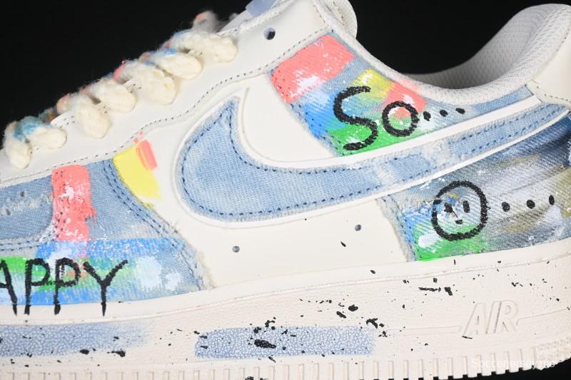 حذاء نايك اير فورس 1 '07 منخفض فانتاسي كاوبوي منخفض مرسوم باليد مرسوم عليه رسومات يدوية - CW1888-116