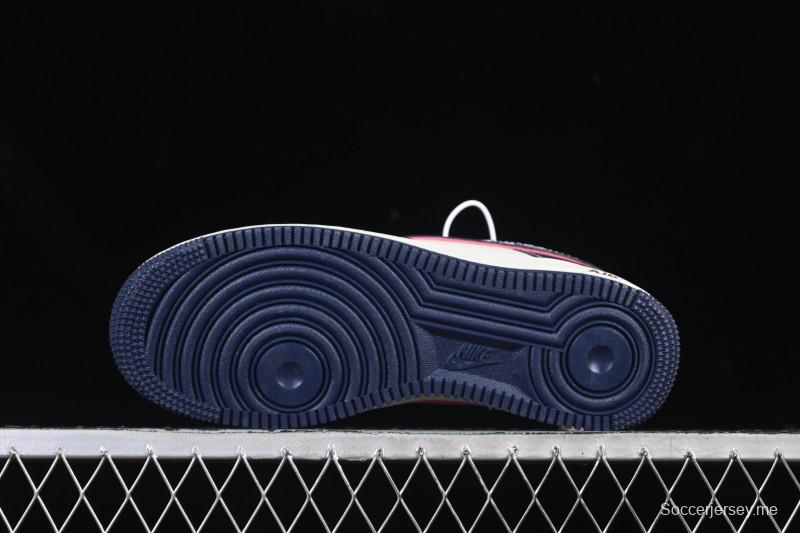 حذاء نايك اير فورس 1 '07 منخفض سوبريم سوبريم بالتعاون مع نايك اير فورس 1 '07 سوبريم سوبريم سنيكرز أبيض أزرق نبيذ أحمر كاجوال - YF9511-801