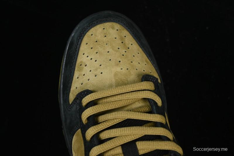 حذاء تزلج نايك سوبريم دانك SB دانك منخفض بني أصفر كاجوال أصفر - HQ8487-300