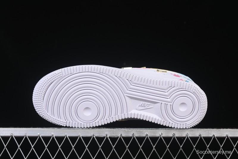 حذاء نايك اير فورس 1'07 المنخفض ذو أربعة خطافات بقوس قزح كاجوال كاجوال - ZH0316-115