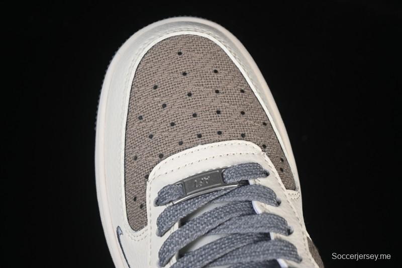 حذاء نايك اير فورس 1 '07 منخفض سوبريم سوبريم سنيكرز كاجوال من قماش البيج - XX3168-210