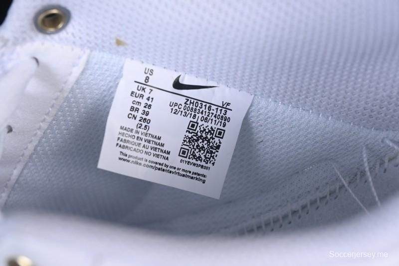 حذاء نايك اير فورس 1'07 منخفض بأربعة خطافات أسود أبيض كاجوال أبيض - ZH0316-113