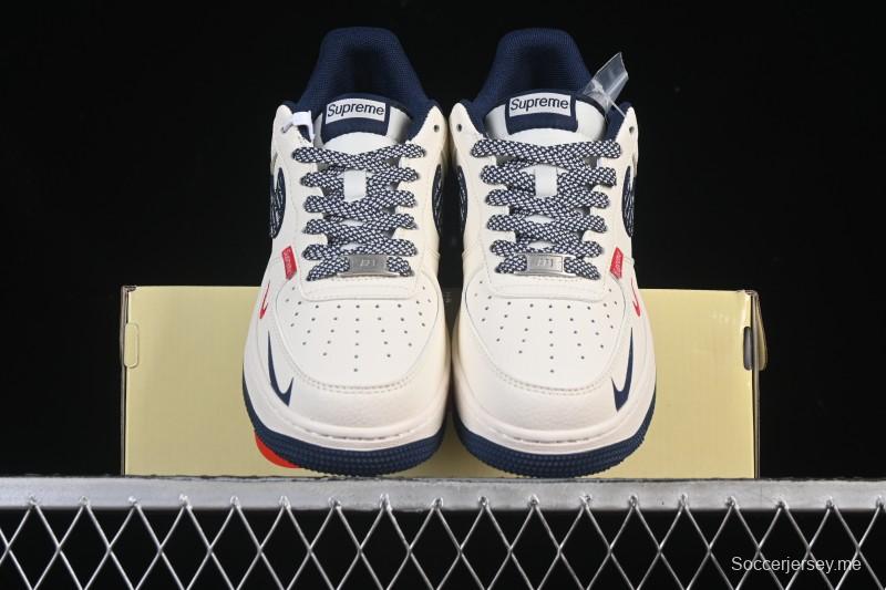 حذاء تزلج نايك اير فورس 1'07 منخفض بالتعاون مع نايك اير فورس 1'07 بيج مموه أحمر أزرق كاجوال هوك - XD2588-609