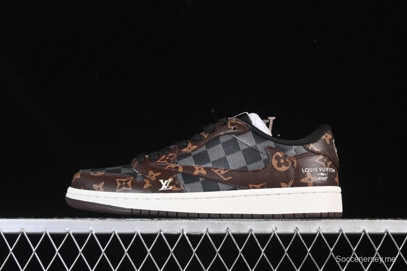 نايك ترافيس سكوت × فراجمينت ديزاين × اير جوردان 1 لو OG SP AJ1 حذاء رياضي كاجوال منخفض الرقبة SC0601-051