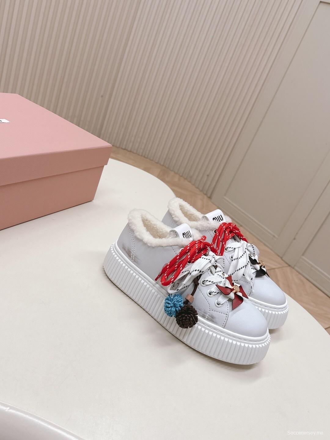 Miu Miu 3D Embroidered Platform Casual Shoes - LY00320/LY00340
