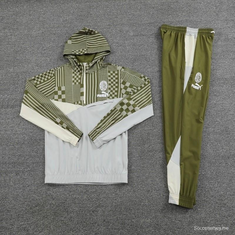 جاكيت نصف سحاب من ميلان + بنطال طويل S-2XL