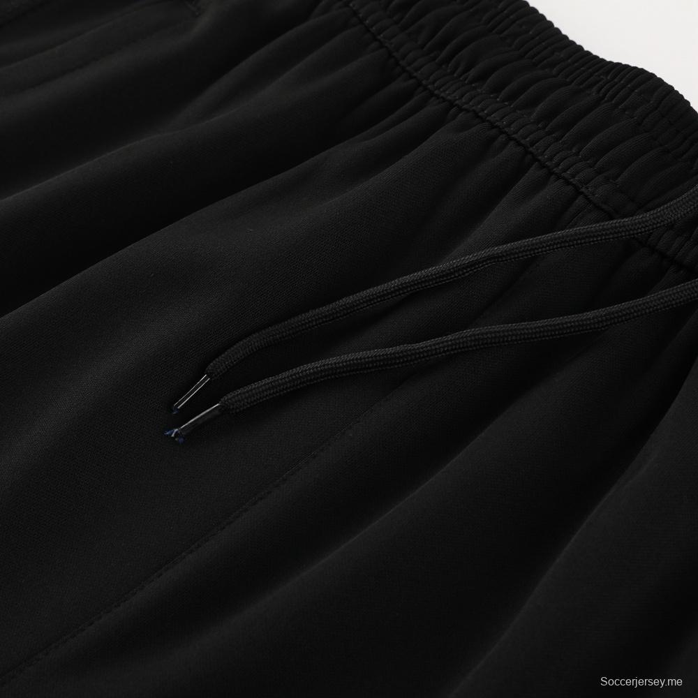 23/24 بايرن ميونخ أسود S-2XL أسود جاكيت نصف سحاب + بنطلون طويل + بنطلون طويل