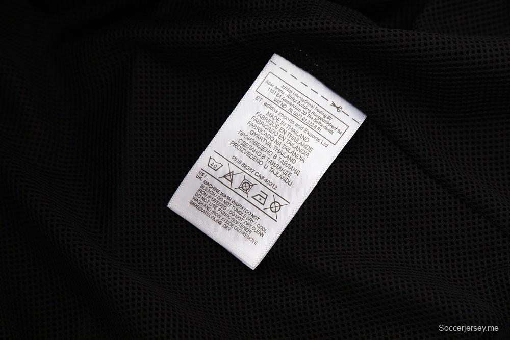 25/26 نيوكاسل يونايتد أسود S-3XL أسود جاكيت نصف سحاب + بنطلون طويل + بنطلون طويل