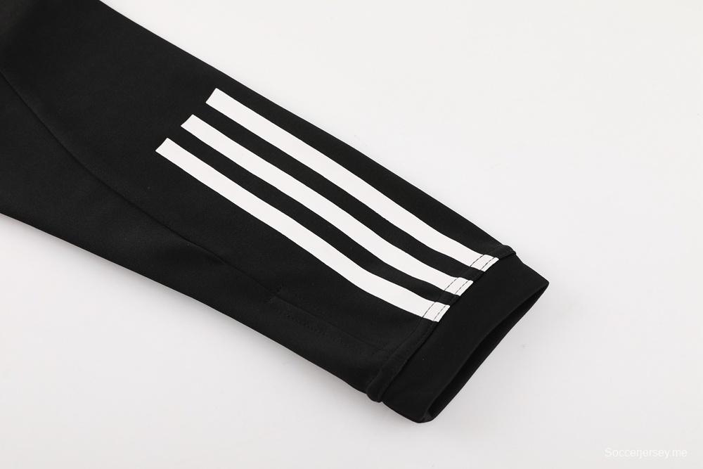 23/24 ديك رومي أسود S-2XL سترة نصف سحاب + بنطلون طويل + أسود S-2XL