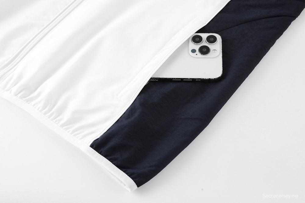 25/26 أرسنال أبيض S-2XL سترة نصف سحاب + بنطلون طويل + بنطلون طويل