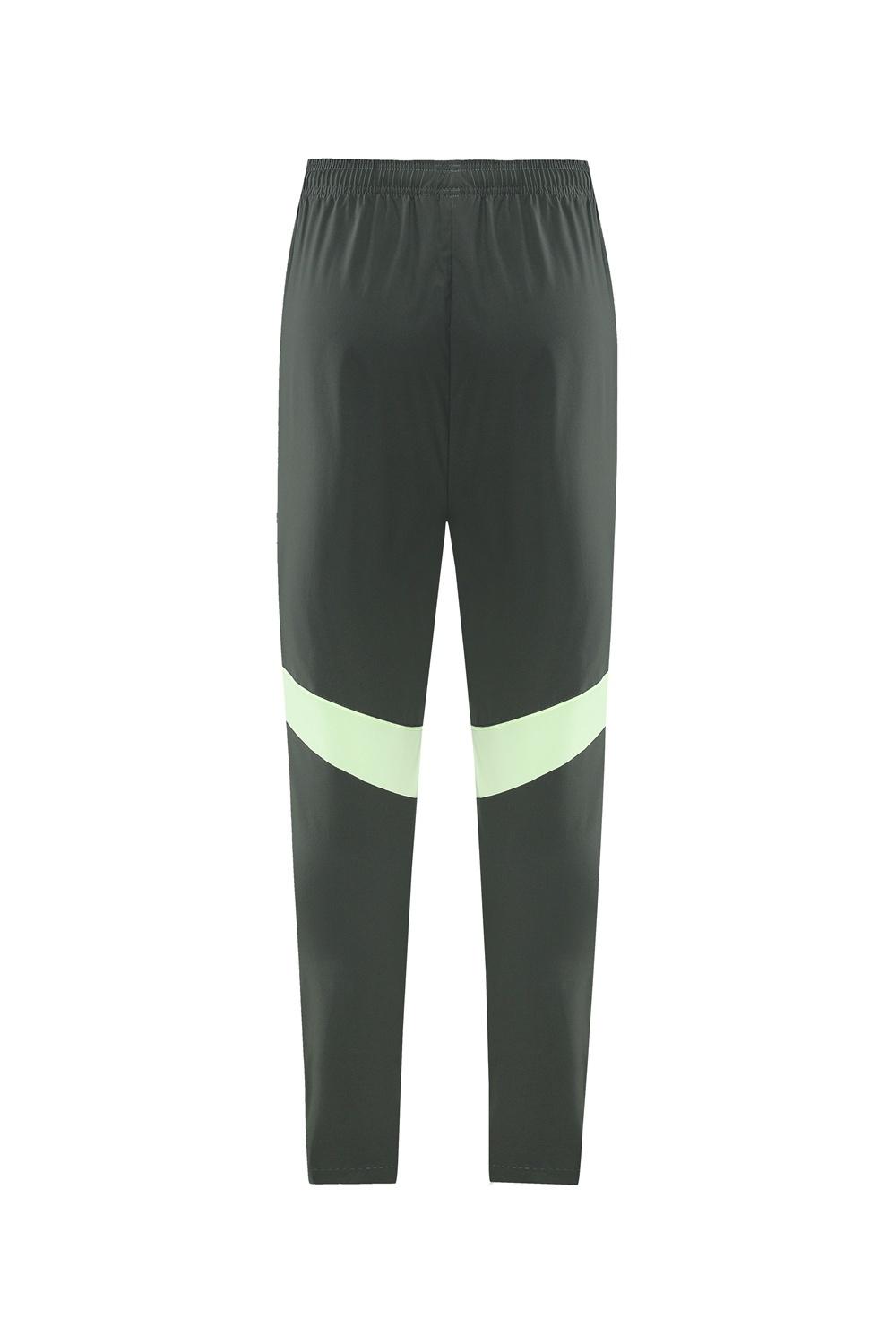 25/26 ريال مدريد جاكيت أخضر داكن نصف سحاب أخضر + بنطلون طويل S-3XL