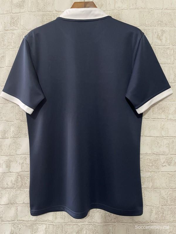 2026 قميص الأسود البريطانية والأيرلندية ذو اللون الكحلي مع حواف بيضاء