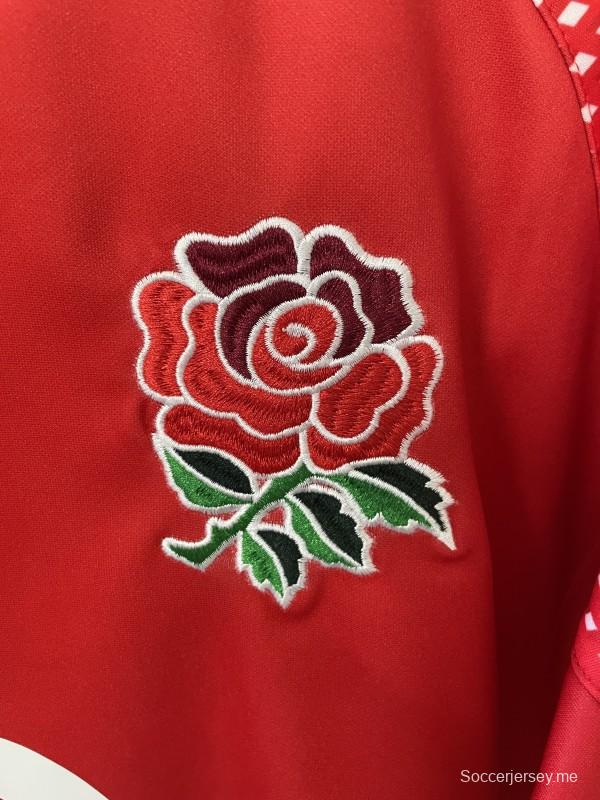 2026 قميص إنجلترا أحمر بنمط مخطط هندسي 2026