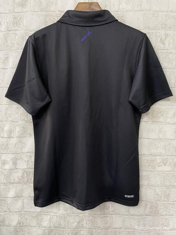 25/26 قميص بولو محاربي نيوزيلندا أسود اللون أسود