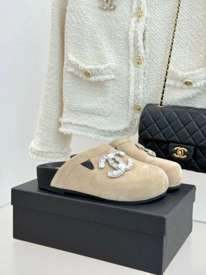 Chanel Classic CC Rhinestone Birkenstock Sandals - KFY00280