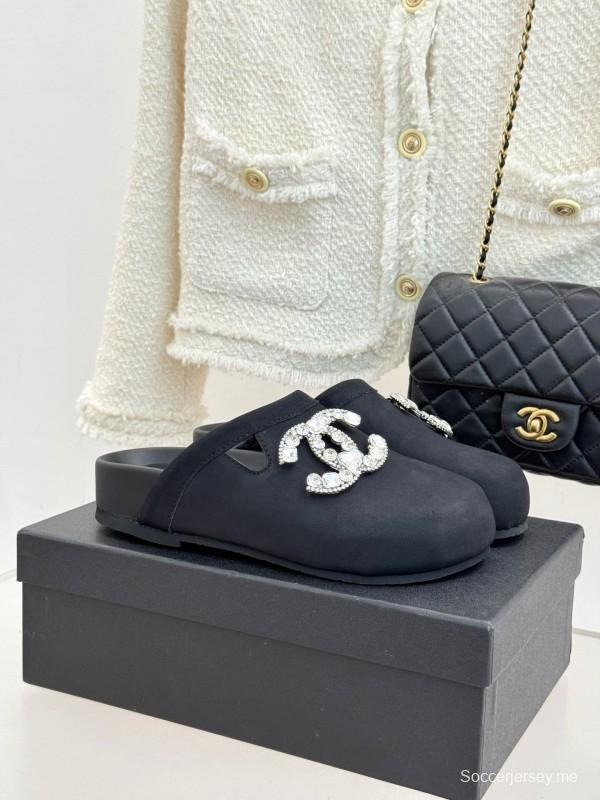 Chanel Classic CC Crystal Birkenstock Sandals - KFY00280