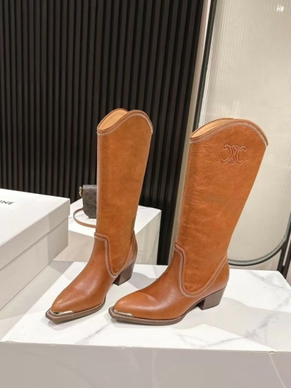 CELINE 2025/SS Fashion Boots Retro European Style Short Boots - LY00500