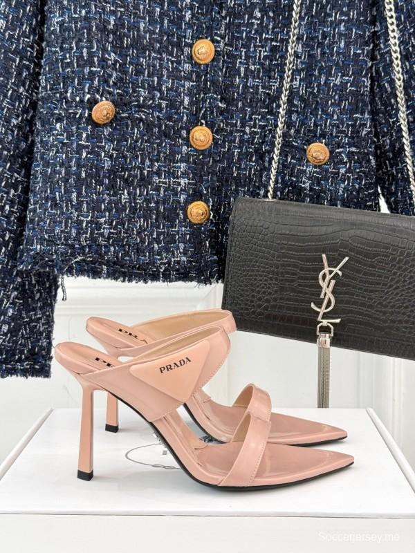 صندل بكعب عالٍ مدبب من برادا بكعب عالٍ مع مشبك مثلث - KFY00280