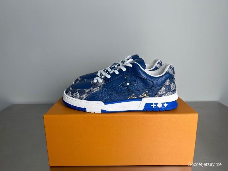 حذاء رياضي فاخر طبق الأصل من لويس فويتون 2025 SS مكرر بشعار مميز ونعل من مادة TPU ثنائية اللون - YC