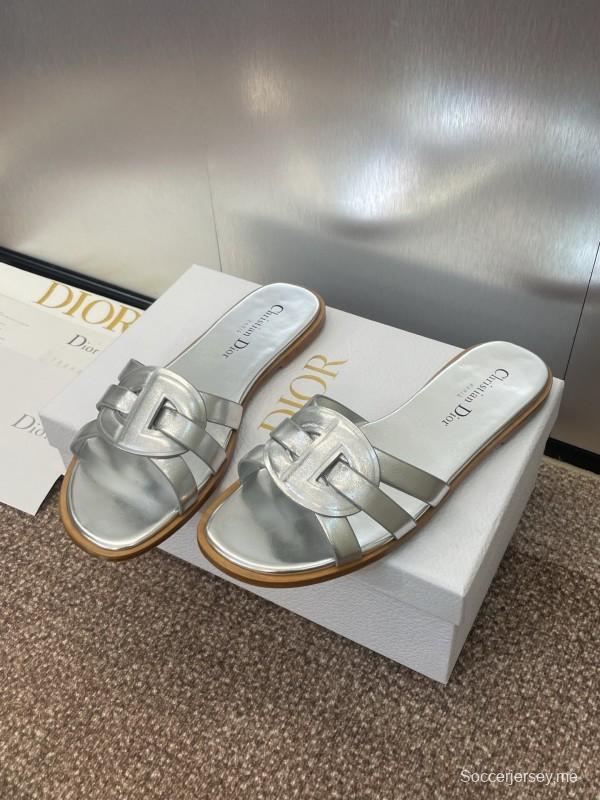 صنادل ديور D-Club D-Club جيلي ملون مجوف بحزام متقاطع للنساء - KFY00280