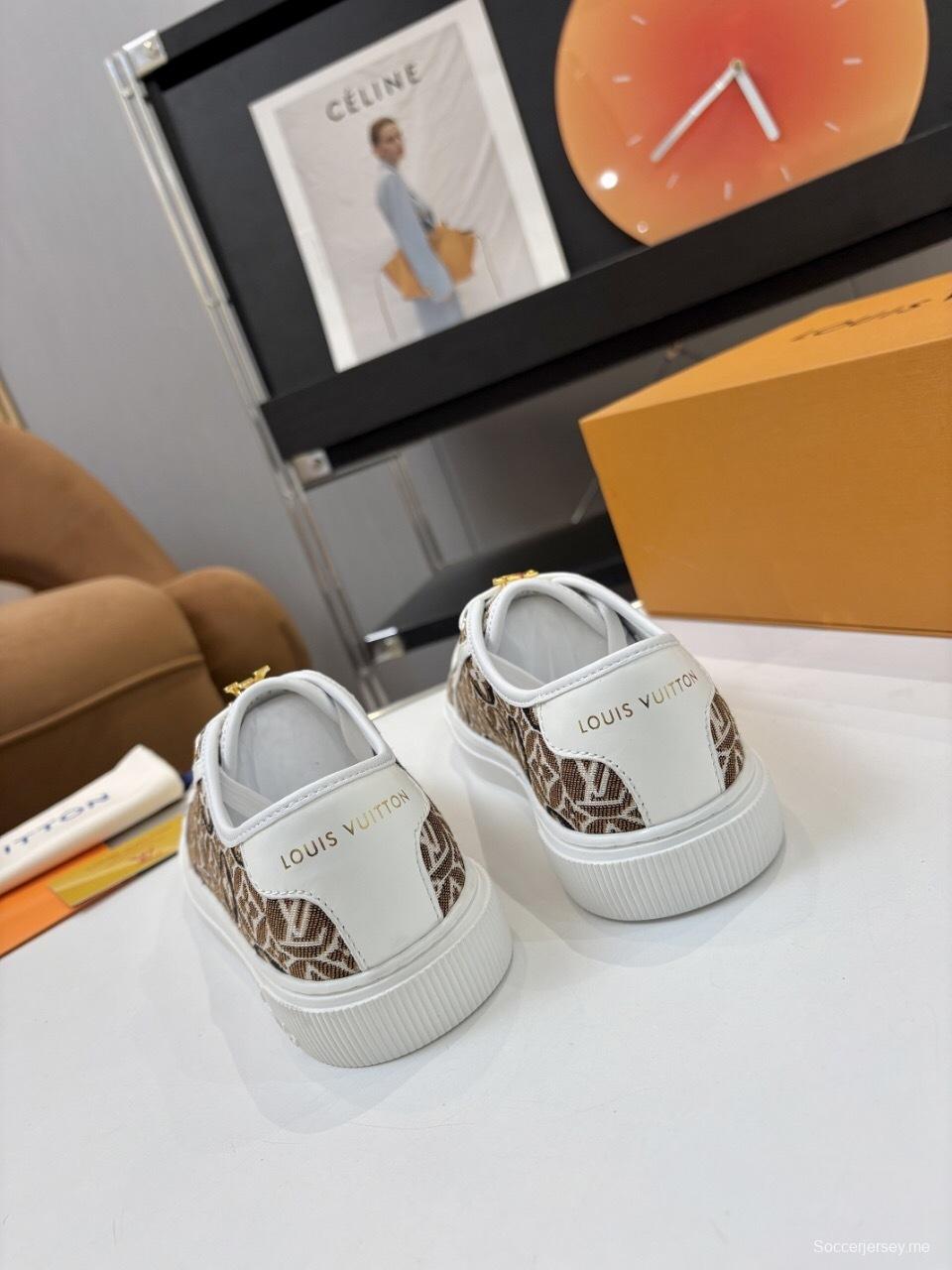 حذاء تزلج رياضي من سلسلة لويس فويتون لاجون بنعل سميك بنقشة الدنيم - AS00300