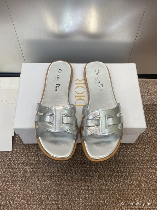 صنادل ديور D-Club D-Club جيلي ملون مجوف بحزام متقاطع للنساء - KFY00280