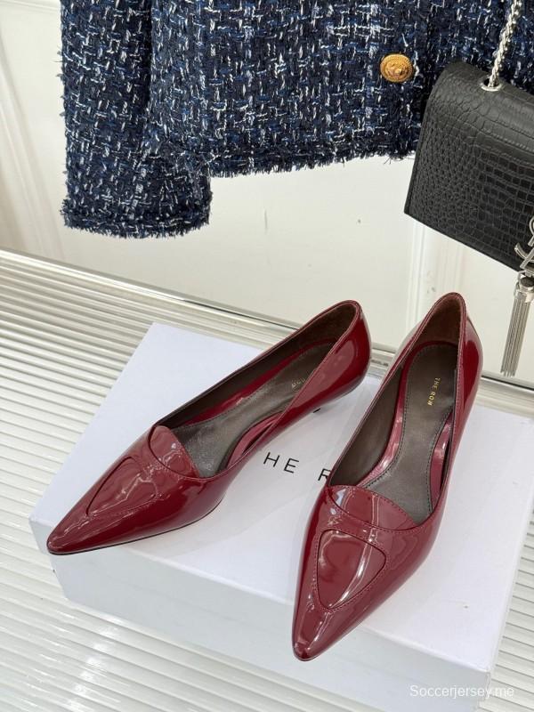 حذاء ذا رو بكعب عالٍ مدبب من الأمام بكعب مدبب من الأمام بتصميم بسيط - KFY00320