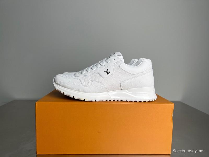 حذاء كاجوال كاجوال من لويس فويتون رن أواي من الجلد برباط عند الأصابع المستديرة - YC