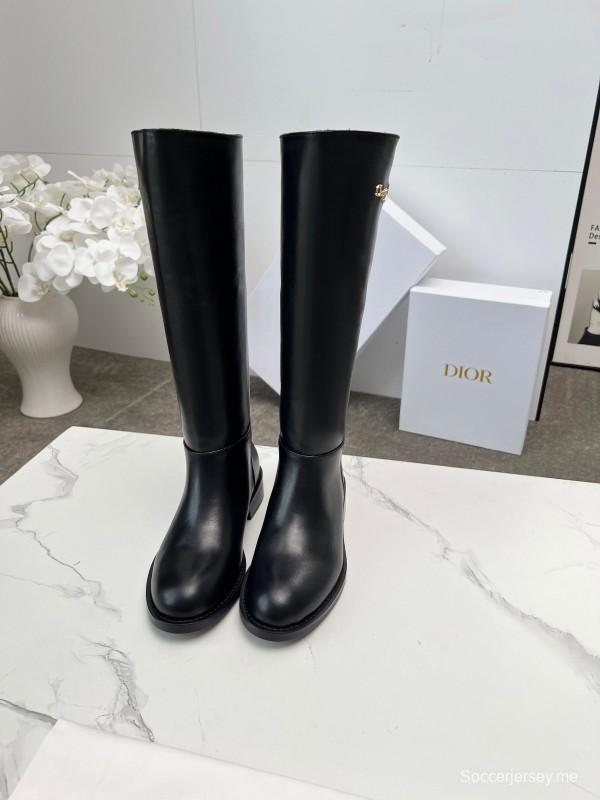 حذاء ديور 2025/SS من ديور 2025/SS من الطراز البريطاني القديم بروغ على طراز الفارس الجديد - LY00460