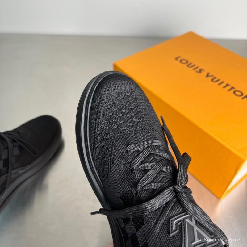 حذاء رياضي منسوج من لويس فويتون بيفرلي هيلز بنعل رياضي محبوك بنقشة Monogram بنعل إسفنجي IP فوم مستورد - YC