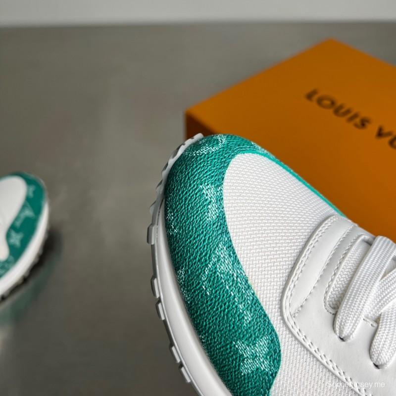 حذاء كاجوال كاجوال من لويس فويتون رن أواي من الجلد برباط عند الأصابع المستديرة - YC