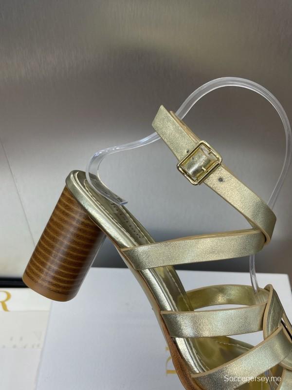 حذاء ديور D-Club D-Club جيلي ملون مجوف بحزام متقاطع ذو كعب عالٍ نسائي - KFY00290