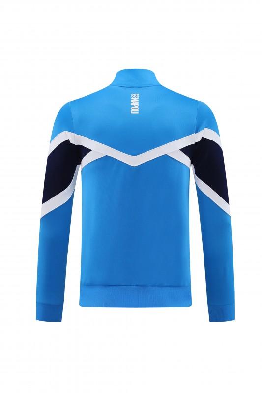 25/26 نابولي أزرق/أسود أزرق/أسود سترة بسحاب كامل + بنطلون طويل