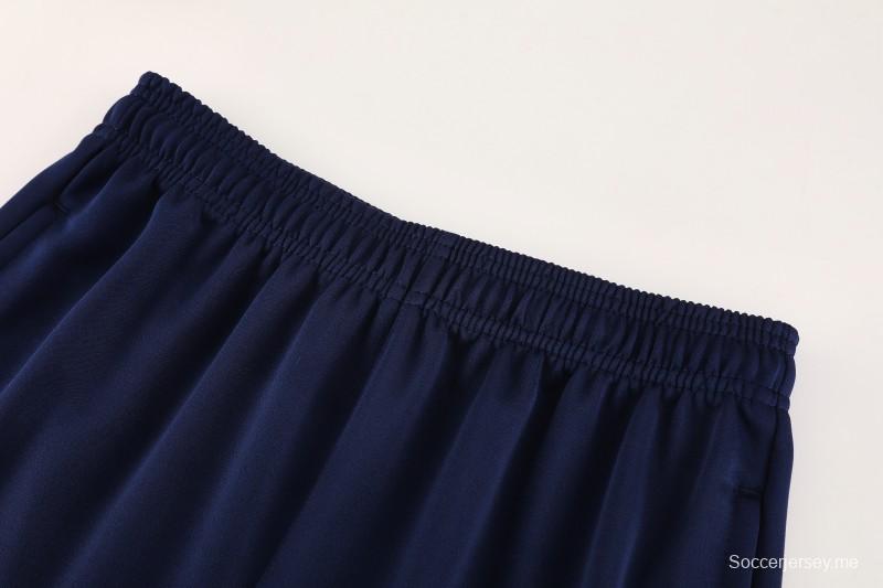 25/26 نابولي أزرق/أسود أزرق/أسود سترة بسحاب كامل + بنطلون طويل