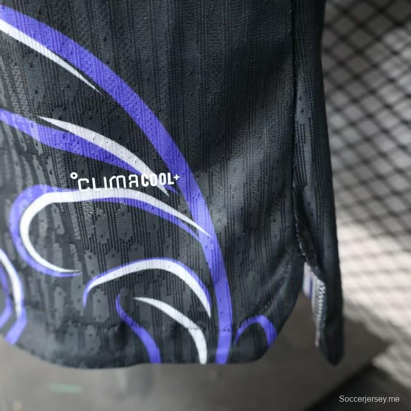 إصدار اللاعب 2026 قميص الأرجنتين الثالث 2026 أسود بنقشة دوامة فنية