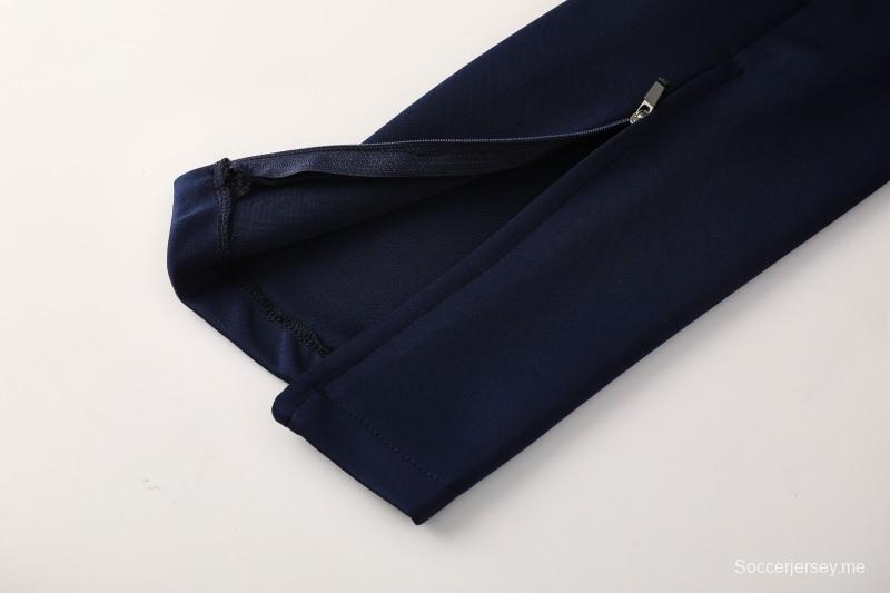 25/26 أس أس سي نابولي سترة رياضية بيضاء بسحاب كامل + بنطلون طويل