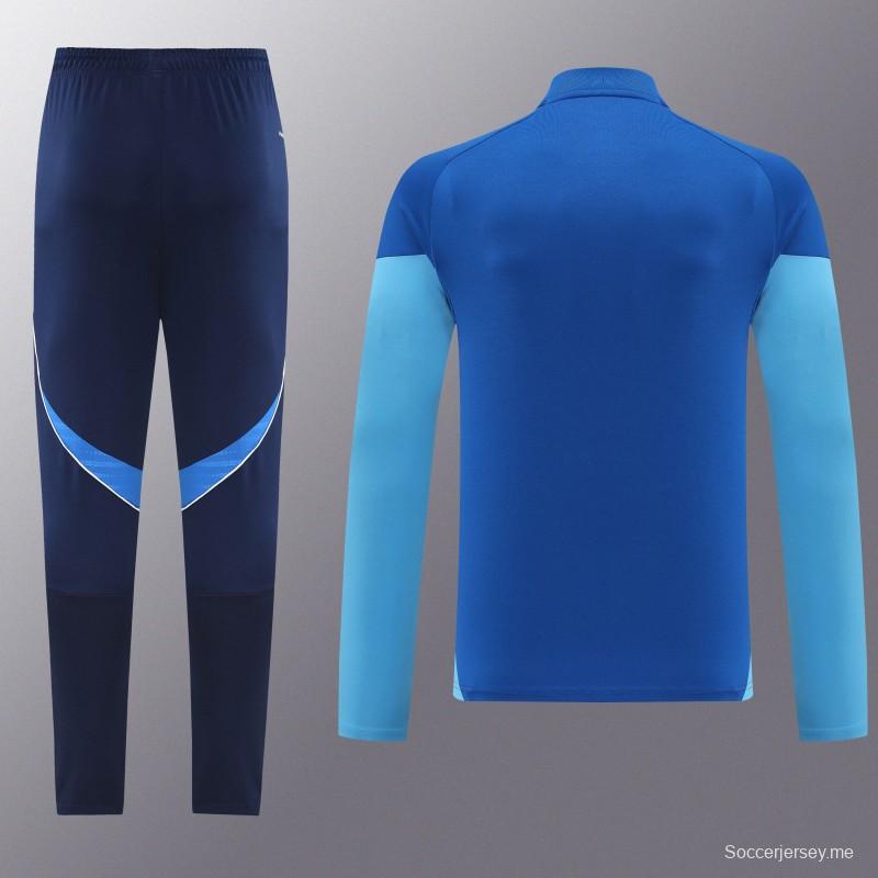 25/26 أديداس أزرق ملكي/أزرق سماوي سحاب كامل سترة رياضية + بنطلون طويل