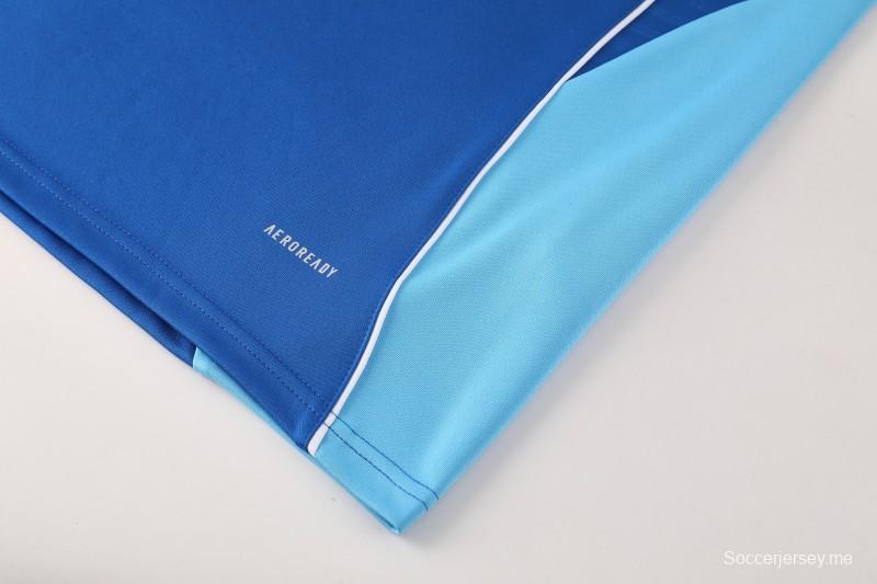 25/26 أديداس أزرق ملكي/أزرق سماوي سحاب كامل سترة رياضية + بنطلون طويل